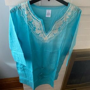 New in Bag Sz 18 Lands End Drop Waist Swim Coverup